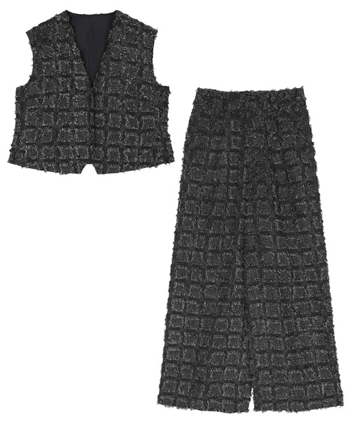 「miette」 セットアップ FREE ネイビー レディース_画像2