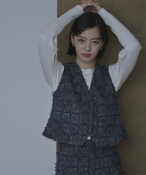 「miette」 セットアップ FREE ネイビー レディース_画像4