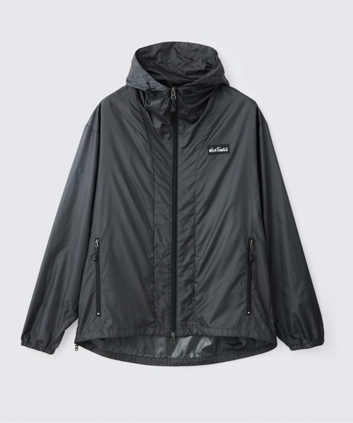 WINDANDSEA × WILDTHINGS ナイロンReadyパーカー 黒色 WILD THINGS（ワイルドシングス） メンズ パッカブル ウインドパーカー