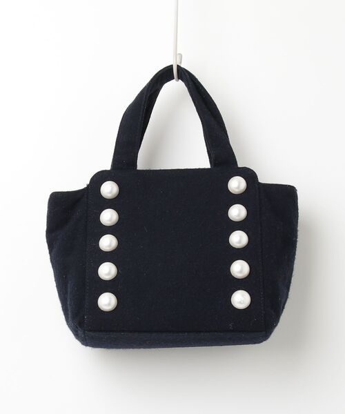 「MUVEIL」 ビジューハンドバッグ ONE SIZE ネイビー レディース_画像2