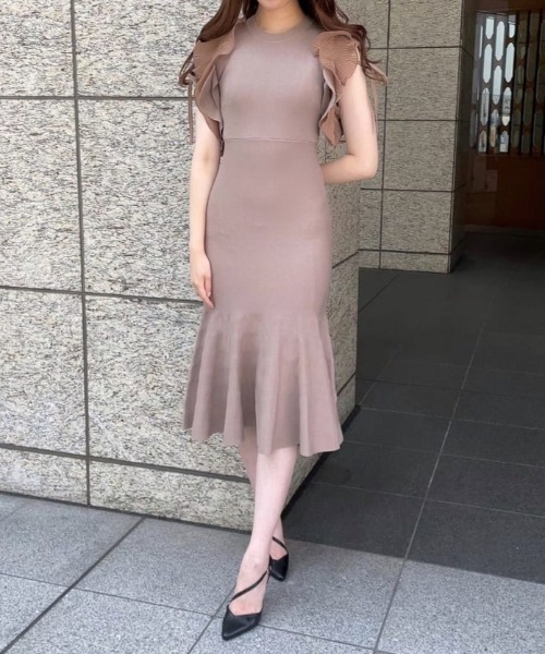 「ROYAL PARTY」 ニットワンピース FREE ベージュ レディース_画像8