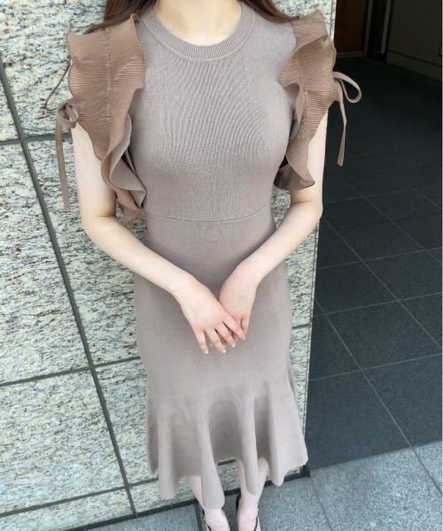 「ROYAL PARTY」 ニットワンピース FREE ベージュ レディース_画像9