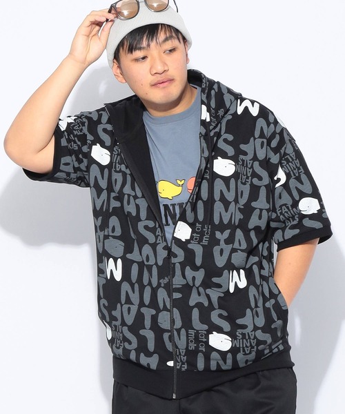 B＆T CLUB（ビーティークラブ） パーカー パーカー 半袖 メンズ 大きい