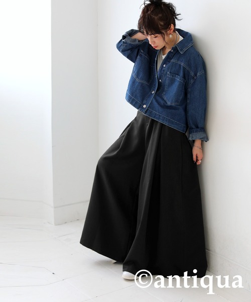 「antiqua」 パンツ P ブラック レディース_画像9