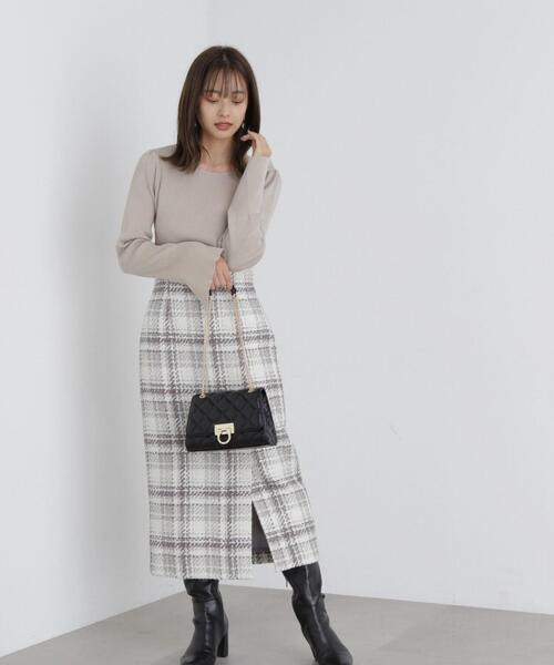 「PROPORTION BODY DRESSING」 タイトスカート MEDIUM イエロー レディースの画像