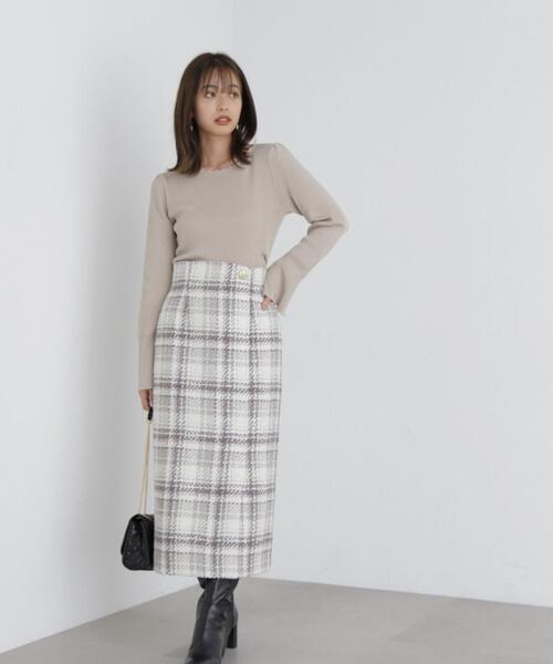 「PROPORTION BODY DRESSING」 タイトスカート MEDIUM イエロー レディースの画像