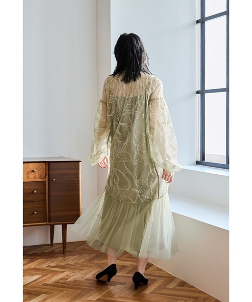「niana」 長袖ワンピース L ブラック レディースの画像