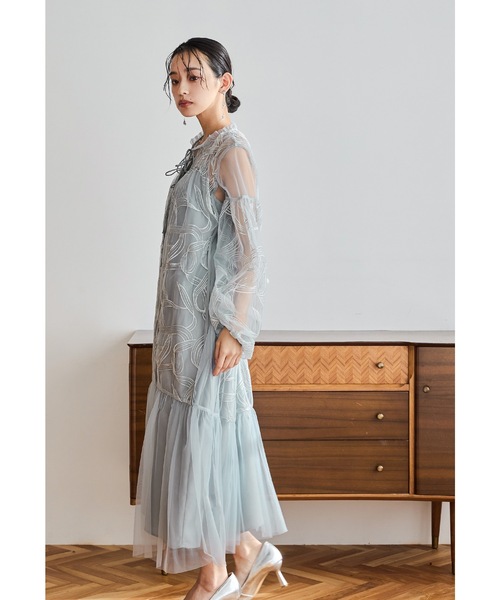 「niana」 長袖ワンピース L ブラック レディースの画像