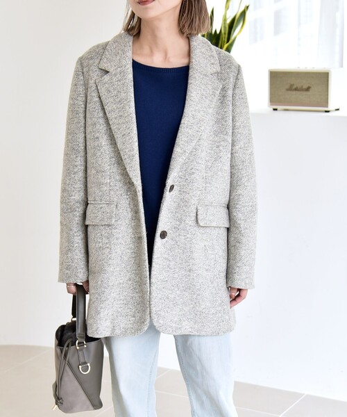 「quaranciel」 テーラードジャケット ONE SIZE グレー レディースの画像