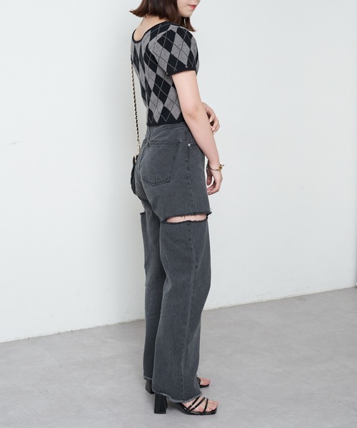 「Chico」 デニムパンツ 1 ブラック レディース_画像7