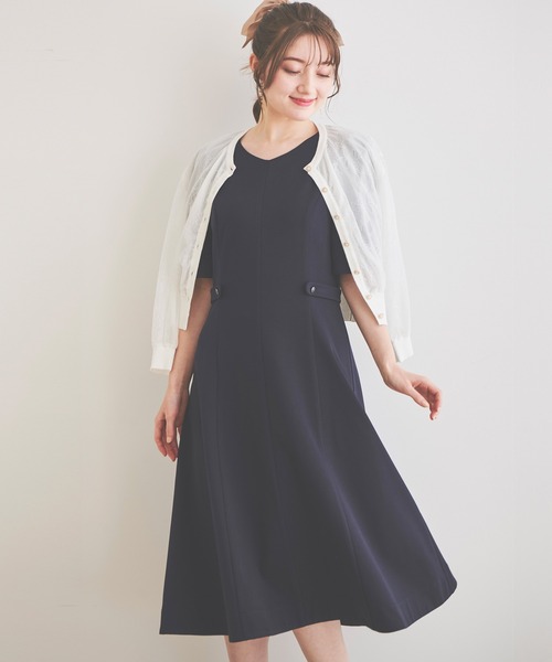 「LAISSE PASSE」 半袖ワンピース MEDIUM ライトグレー レディース_画像7