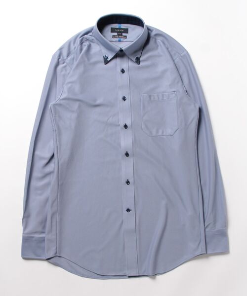 「TAKA-Q」 長袖シャツ - ブルー メンズ_画像5