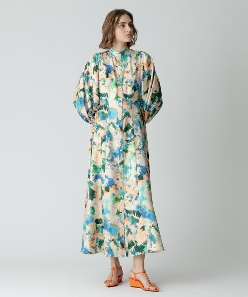 「allureville」 長袖ワンピース 1 オレンジ レディース_画像2