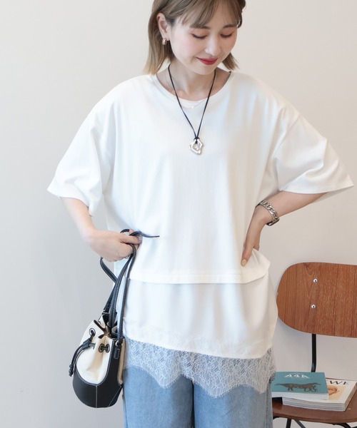 AMERICAN HOLIC（アメリカンホリック） tシャツ レースドッキングT