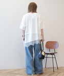 tシャツ レースドッキングTシャツ レディースの詳細画像1