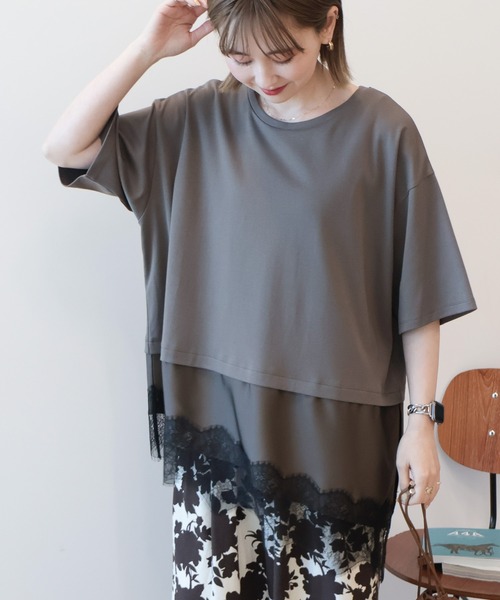 AMERICAN HOLIC（アメリカンホリック） tシャツ レースドッキングT
