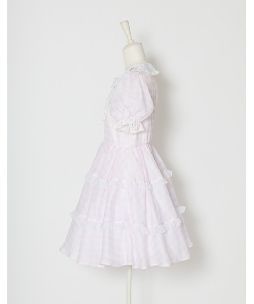 mellfy memory（メルフィーメモリー） ワンピース 半袖 Milky gingham