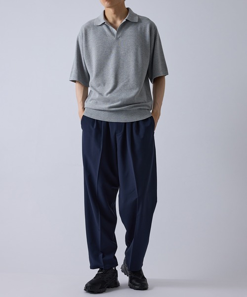 「LE CERCLE par rope'」 半袖ニット M グレー メンズ_画像7