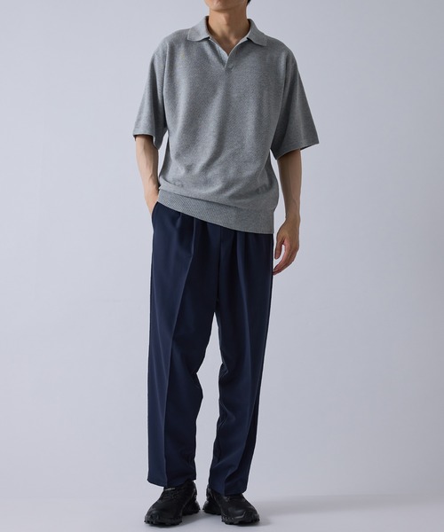 「LE CERCLE par rope'」 半袖ニット M グレー メンズ_画像8