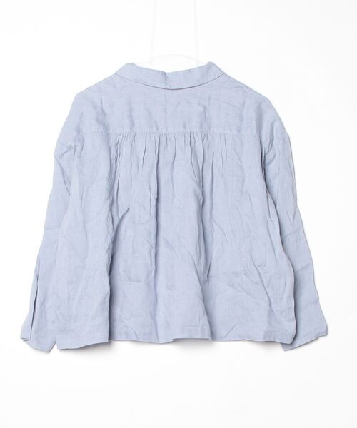 「fog linen work」 長袖ブラウス - ブルー レディース_画像2
