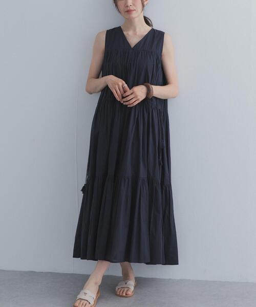 アーバンリサーチドアーズ　リネンノースリーブワンピース　ラベンダー　極美品 URBAN RESEARCH DOORS（アーバンリサーチドアーズ） ワンピース