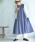ワンピース 羽織りのなかに着たい!ギャザーな袖...の詳細画像1