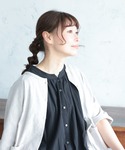 ワンピース 羽織りのなかに着たい!ギャザーな袖...の詳細画像3