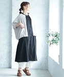 ワンピース 羽織りのなかに着たい!ギャザーな袖...の詳細画像5