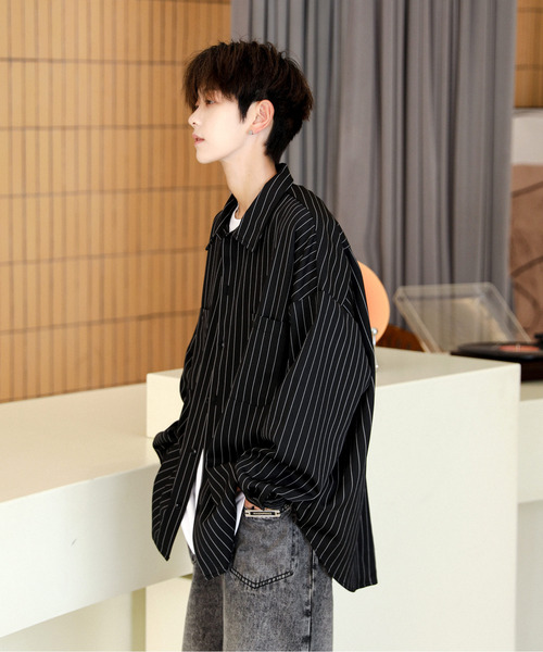 「neos」 長袖シャツ X-LARGE グレイッシュベージュ メンズ_画像9