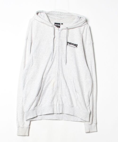 THRASHER（スラッシャー） ジップアップパーカー L グレー メンズ