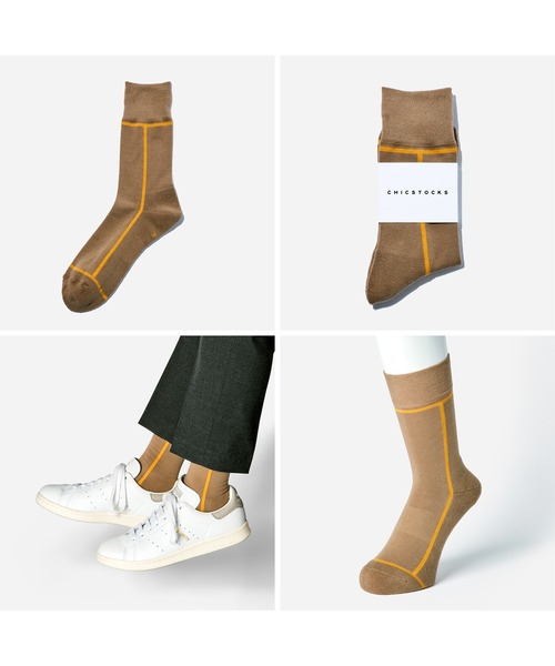takachan出品 CHICSTOCKS 靴下 ラインソックス メンズ レディース : ZOZOTOWN