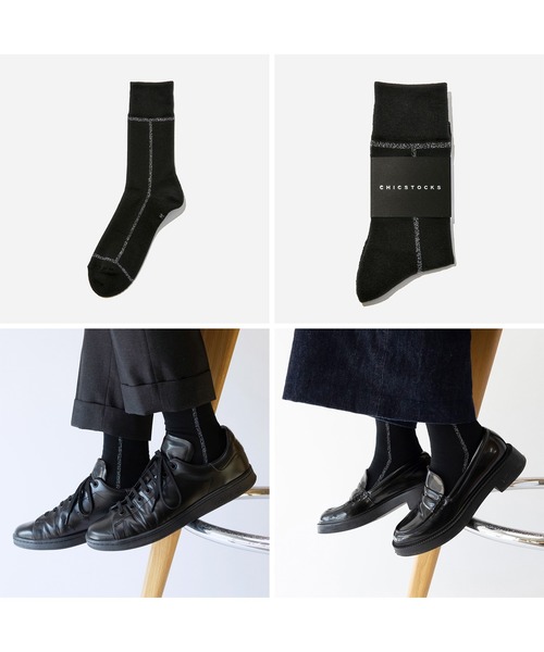 takachan出品 CHICSTOCKS 靴下 ラインソックス メンズ レディース : ZOZOTOWN