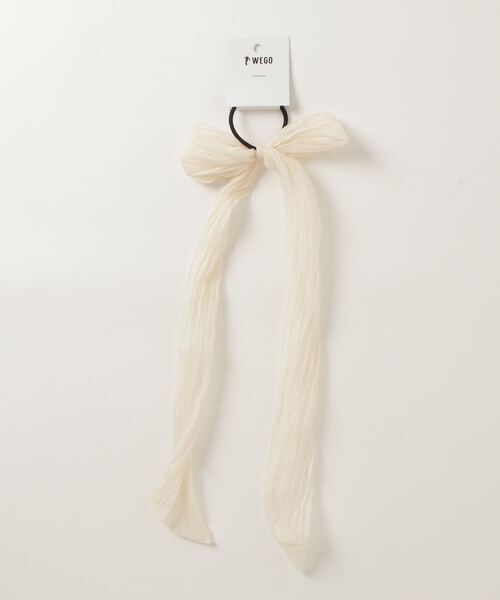 ヘアゴム 生まれのブランドで Wego サテンリボンポニー