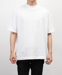 【白黒2枚セットMサイズ】モックネック半袖シャツ Hanes ヘインズ 半袖Tシャツ モックネック 綿100％ USAコットン