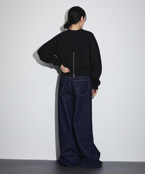 ADAM ET ROPÉ FEMME 新品　サステナブルクロップドスウェット ADAM ET ROPE' トレーナー スウェット 「サステナブル