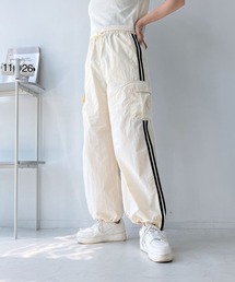 パンツ カーゴパンツ タック ミリタリーカーゴパンツ レディース 