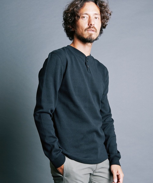 Magine（マージン） tシャツ HONEYCOMB HENLY/N KNITSAW L/S:ハニカム