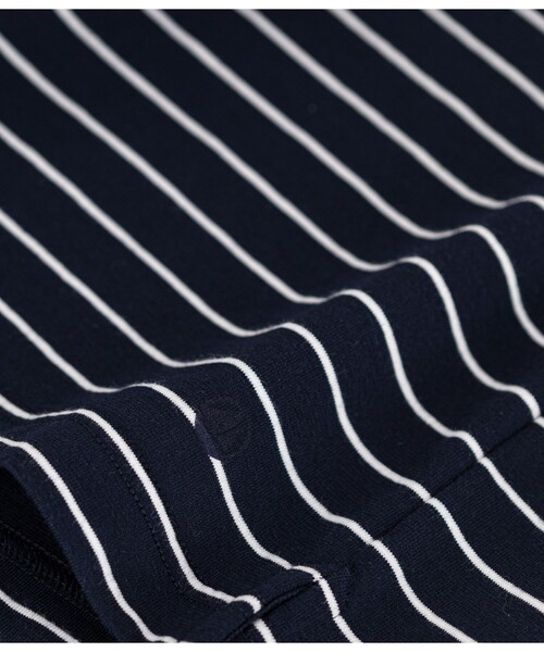 PETIT BATEAU tシャツ ボクシーボーダー半袖Tシャツ レディース