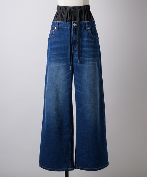 VIOLETTA ジーンズ デニム デニムパンツ 2wayレイヤードストレート