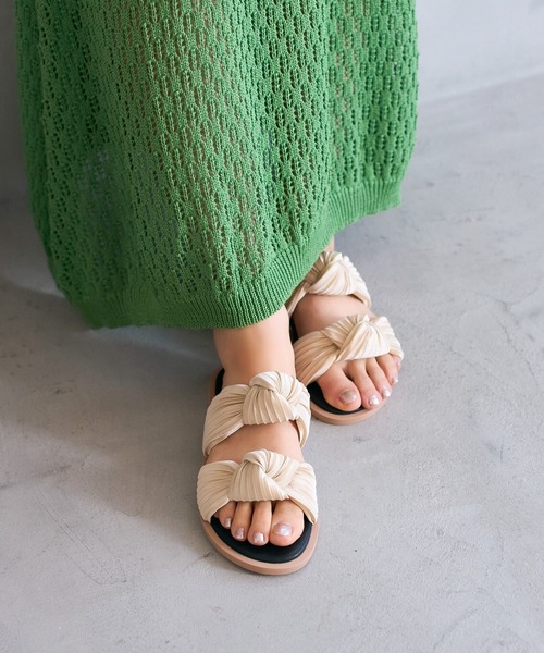 carino サンダル プリーツスポンジサンダル レディース : ZOZOTOWN