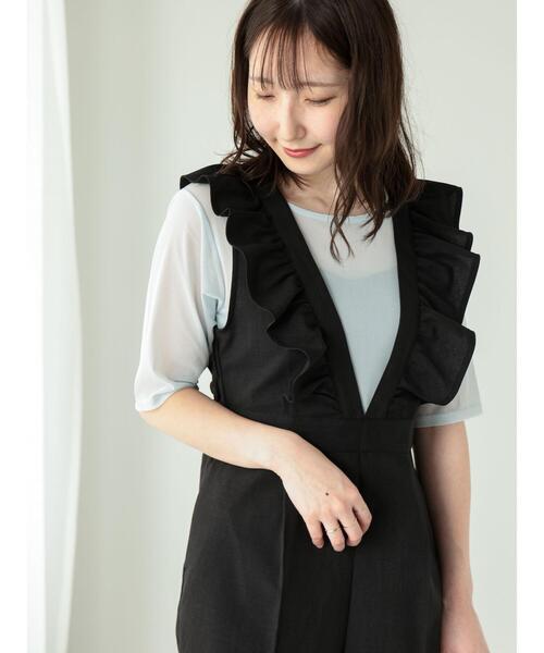 Te chichi TERRASSE tシャツ シアーハーフスリーブトップス レディース