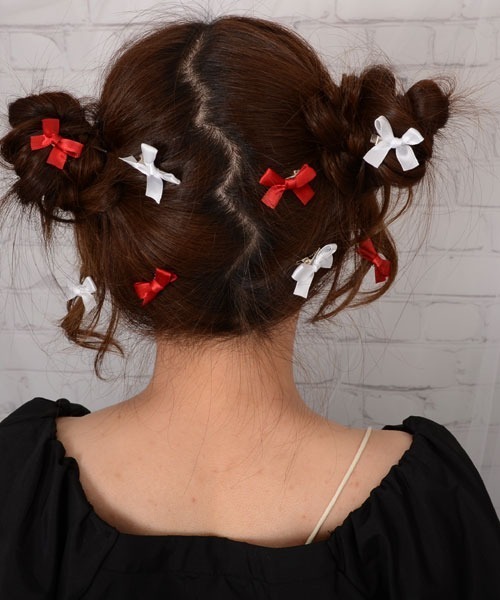 VIBGYOR Women ヘアクリップ 「float」ミニリボン ミニヘア