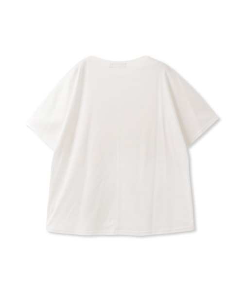 箔プリントロゴTシャツ≪手洗い可能/吸水速乾/接触冷感≫ la.f tシャツ 箔プリントロゴTシャツ「手洗い可能/吸水速乾