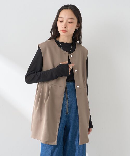 earth music&ecology｜ペプラムジップジレ | Rakuten Fashion