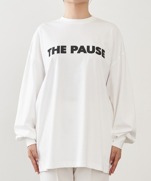 THE PAUSE オフホワイト 長袖Tシャツ FREEサイズ
