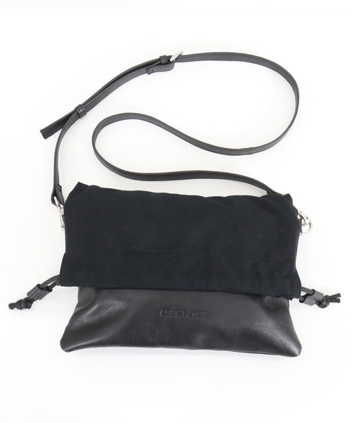 新品 ADAM PATEK アダムパテック シュリンクレザー 2WAY巾着バッグ ADAM PATEK(アダムパテック)】new shrink leather drawstring