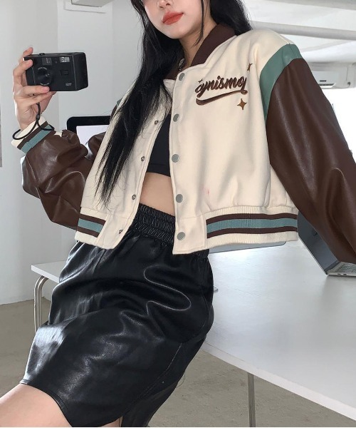 gossip!ロサンゼルス ブルゾン アウター Y2K PUレザー スタジャン風