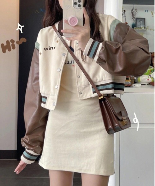 gossip!ロサンゼルス ブルゾン アウター Y2K PUレザー スタジャン風