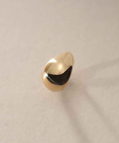 K18ミラーカットビーズ フープピアス（小）（ピアス