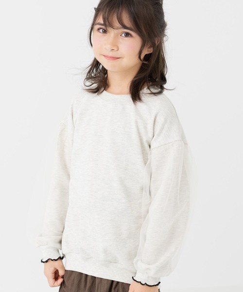 J.A.Mトレーナー JAM & LINK トレーナー 袖チュール 裏毛トレーナー キッズ 子供